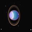 Planeta Uran na snímku ze sondy Voyager 2