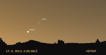 Jupiter a Měsíc na ranní obloze 17. června 2012