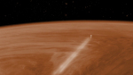 Venus Express aerobraking v atmosféře Venuše Autor: ESA, C. Curreau