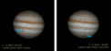 Autor: Jan Veselý / Stellarium - Galileovské měsíce Europa a Ganymed před Jupiterem v období opozice se Sluncem.