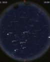Autor: Martin Gembec - Mapa oblohy 18. února 2015 v 19:00 SEČ. Data: Stellarium